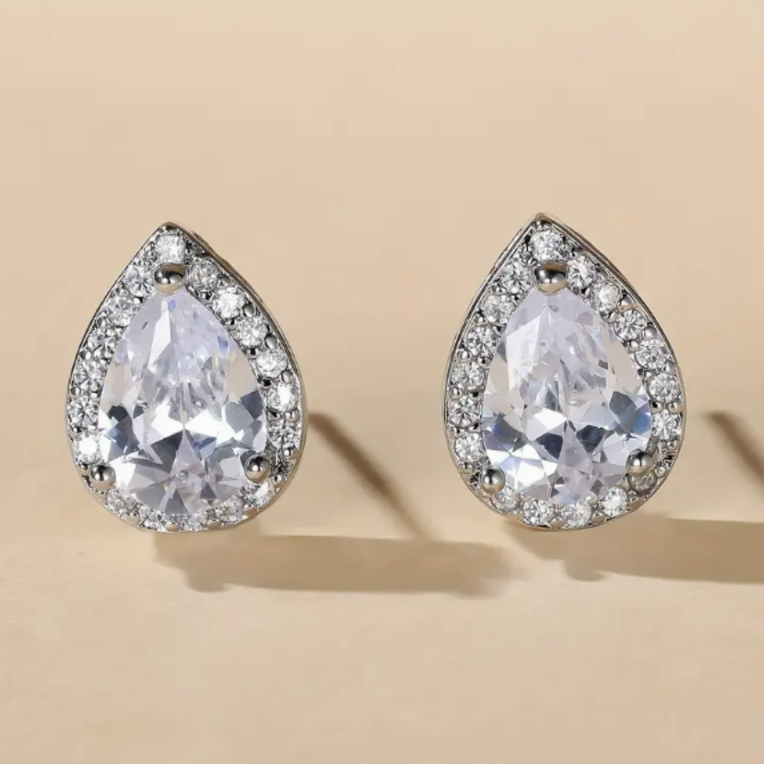 Sterling Silver Pear Drop Earrings - The Perfect Pair