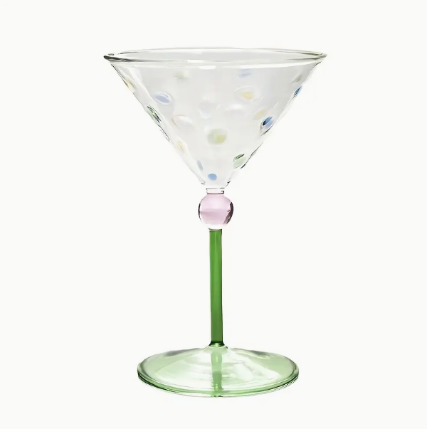 Confetti Dot Martini Glasses