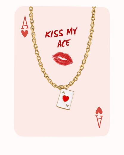 Kiss My Ace Necklace
