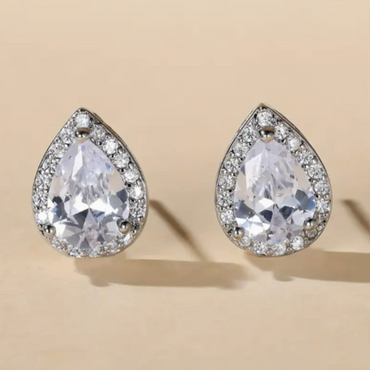 Sterling Silver Pear Drop Earrings - The Perfect Pair
