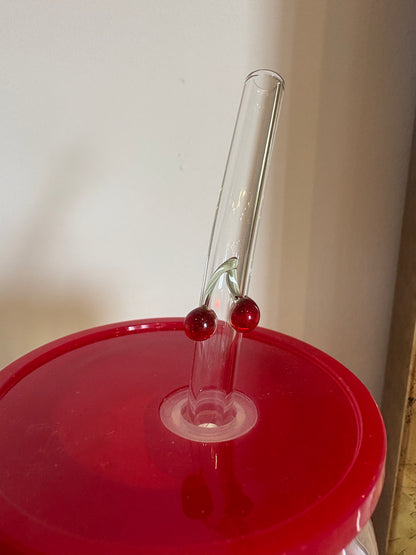 Cupcake & Cherry Glass Tumbler