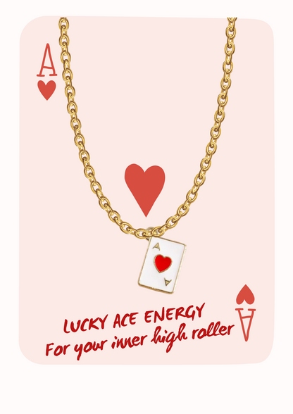 Ace Up Your Neckline, Ace card charm necklace
